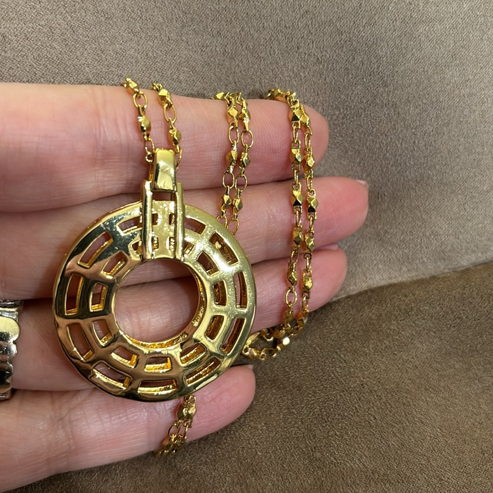 unique gold plated pendant necklace
